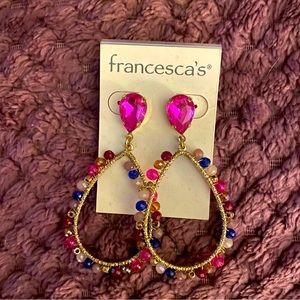 🩷NWT! Francesca’s Pink Gem Drop Earrings🩷